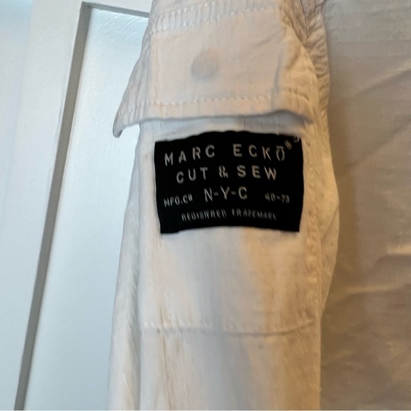 Marc Ecko Cut & Sew Mens Long Sleeve Casual Button Down Shirt Size Large White - Picture 4 of 8